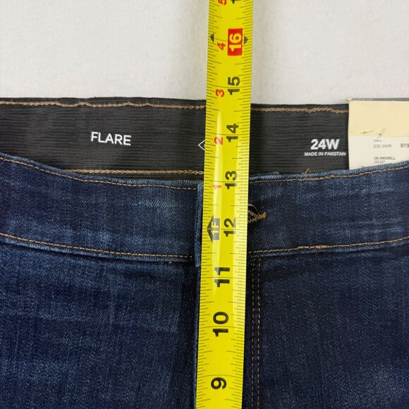 St Johns Bay Women's Stretch High-Rise Flare Jeans Plus Sz 24W Tummy Control NWT - Picture 9 of 12
